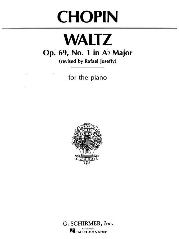 Frédéric Chopin, Waltz In A Flat Op.69 No.1