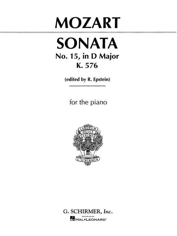 Wolfgang Amadeus Mozart, Piano Sonata No.15 In D Major K.576