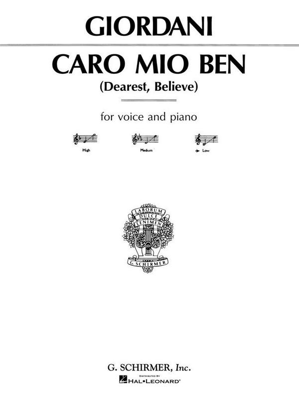 Giuseppe Giordani, Caro mio ben