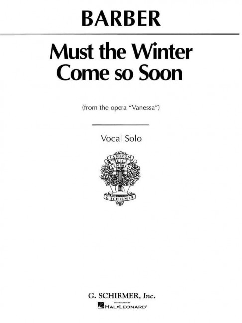 Must Winter Come So Soon