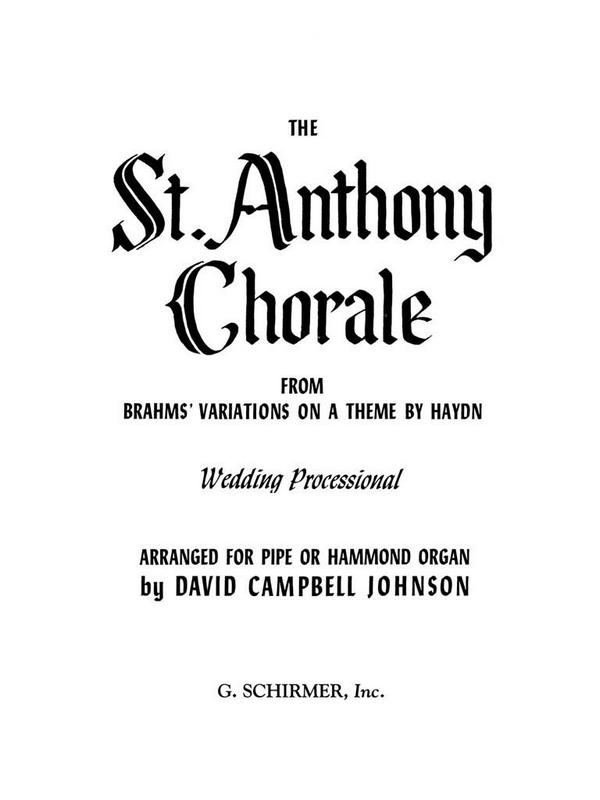 Johannes Brahms, St. Anthony Chorale