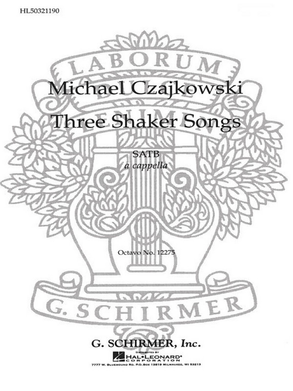 M Czajkowski, 3 Shaker Songs Unac