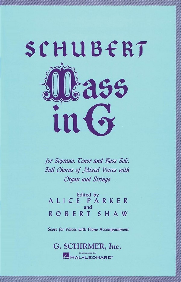 Franz Schubert, Mass In G