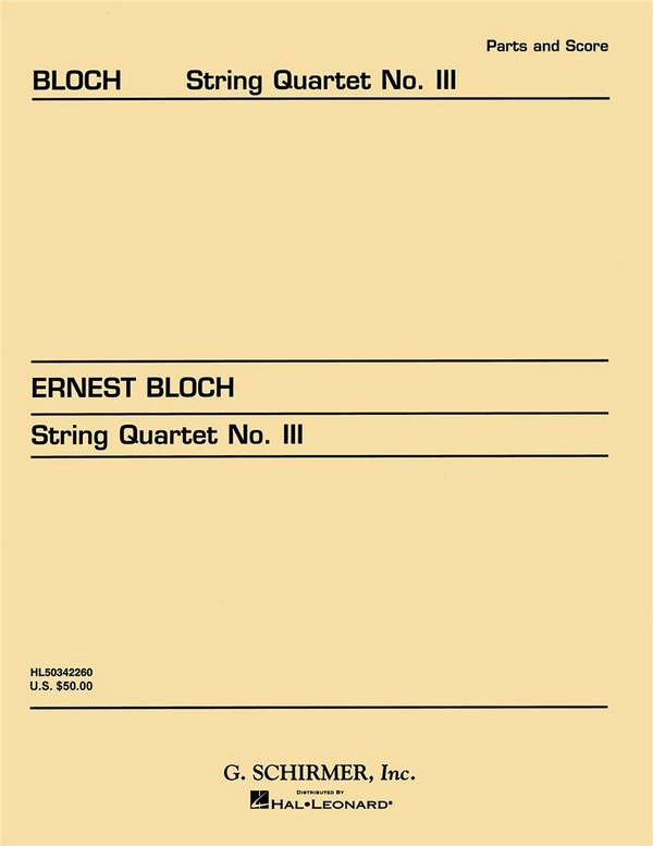 Ernest Bloch, String Quartet No.3