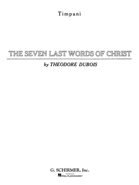 Théodore Dubois, Seven Last Words of Christ