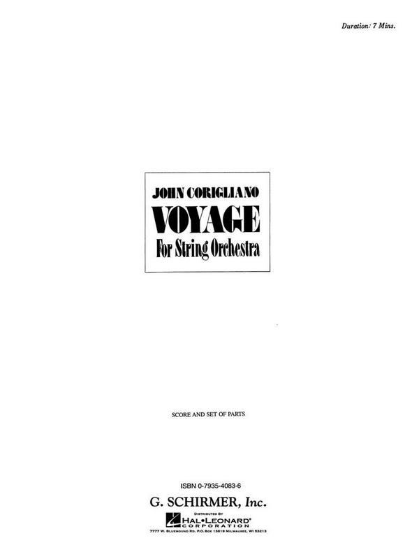 John Corigliano, Voyage For String Orchestra