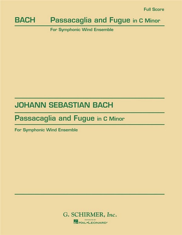 Johann Sebastian Bach, Passacaglia and Fugue in C Minor