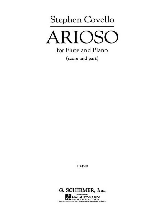 Stephen Covello, Arioso for Flute and Piano