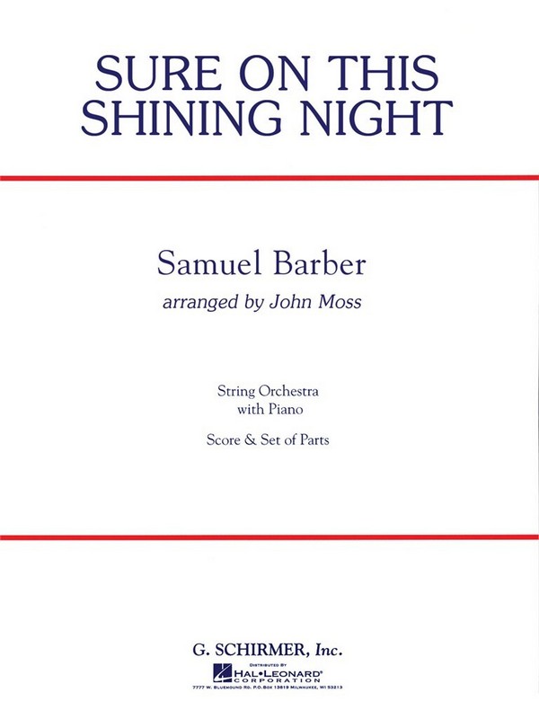 Samuel Barber, Sure On This Shining Night