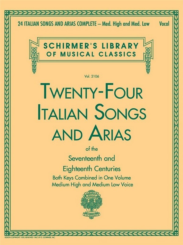 24 Italian Songs and Arias