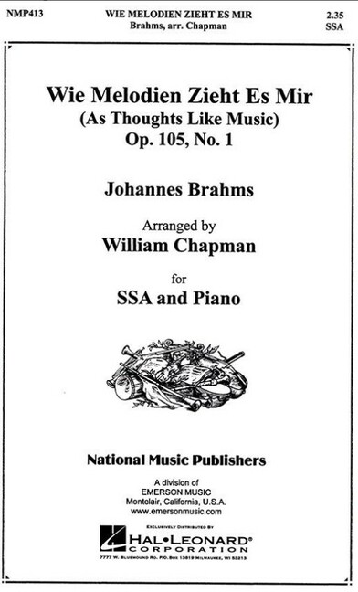 Johannes Brahms, Wie Melodien Zieht Es Mir