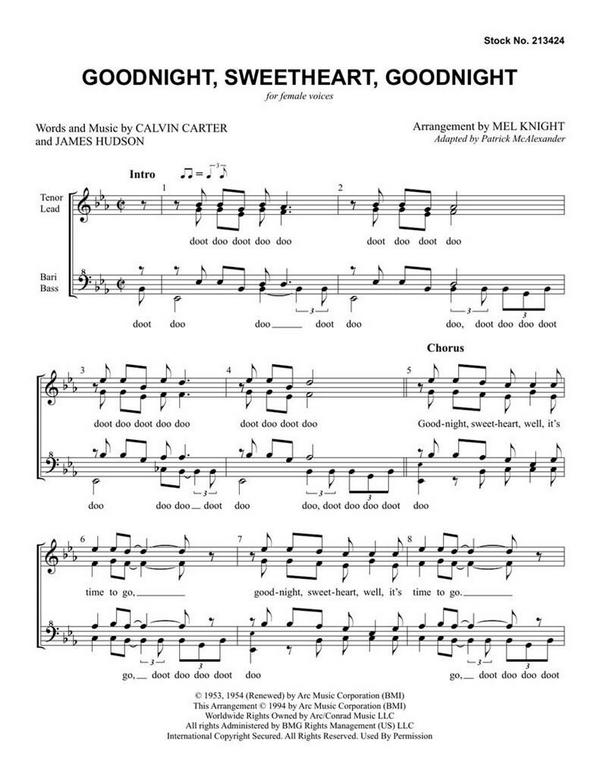 Calvin Carter, Goodnight, Sweetheart, Goodnight