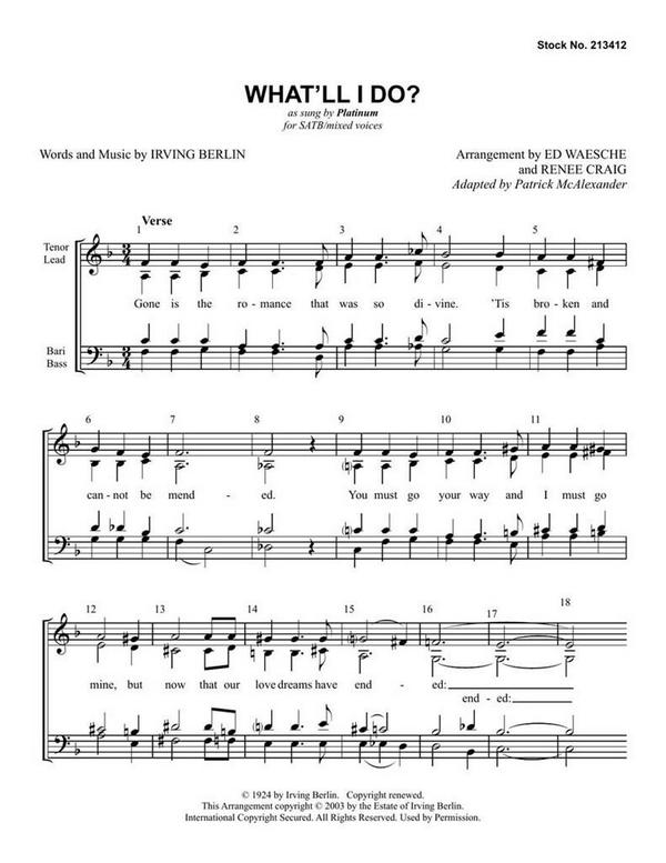 Irving Berlin, What'll I Do?