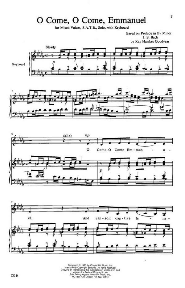 Johann Sebastian Bach, O Come, O Come, Emmanuel