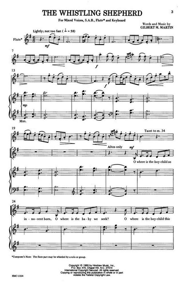 Gilbert Martin, The Whistling Shepherd