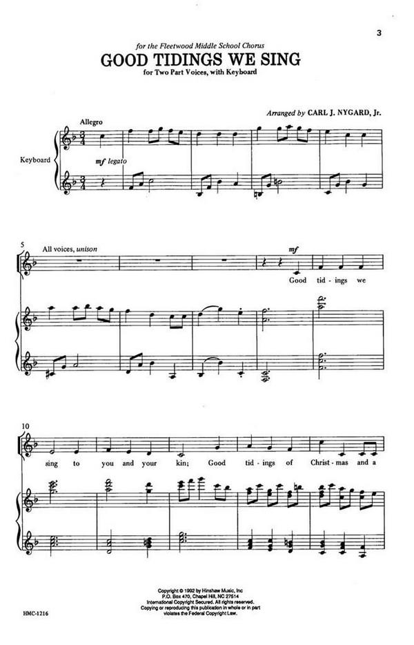 Good Tidings We Sing