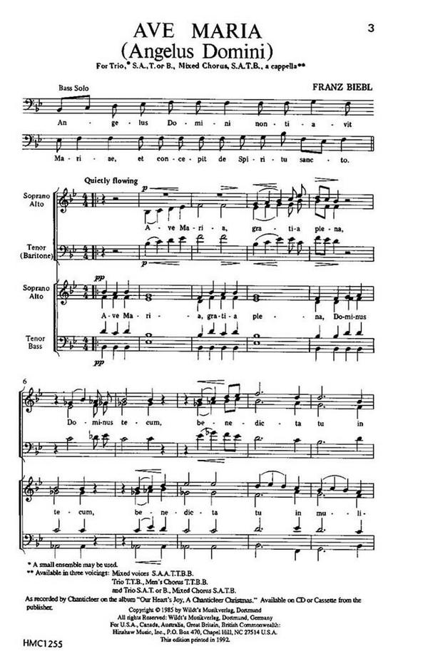 Franz Biebl, Ave Maria