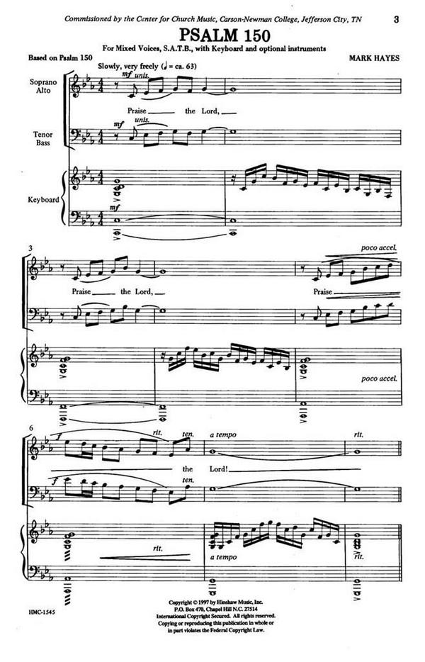 Mark Hayes, Psalm 150