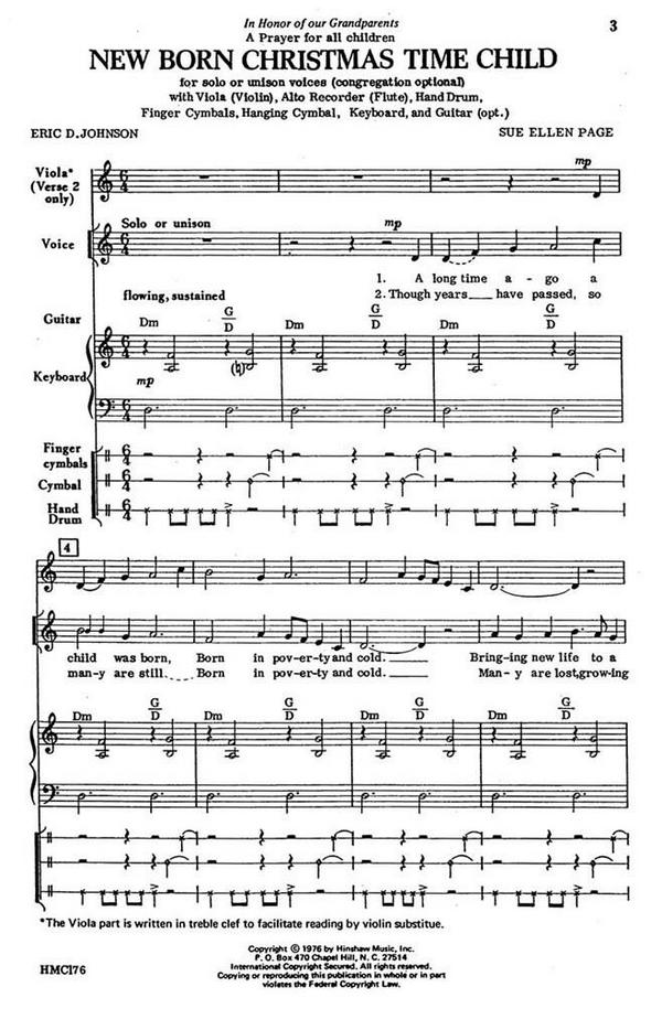 Sue Ellen Page, New Born Christmas Time Child