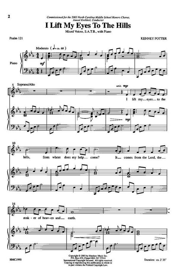 Kenney Potter, I Lift My Eyes To The Hills