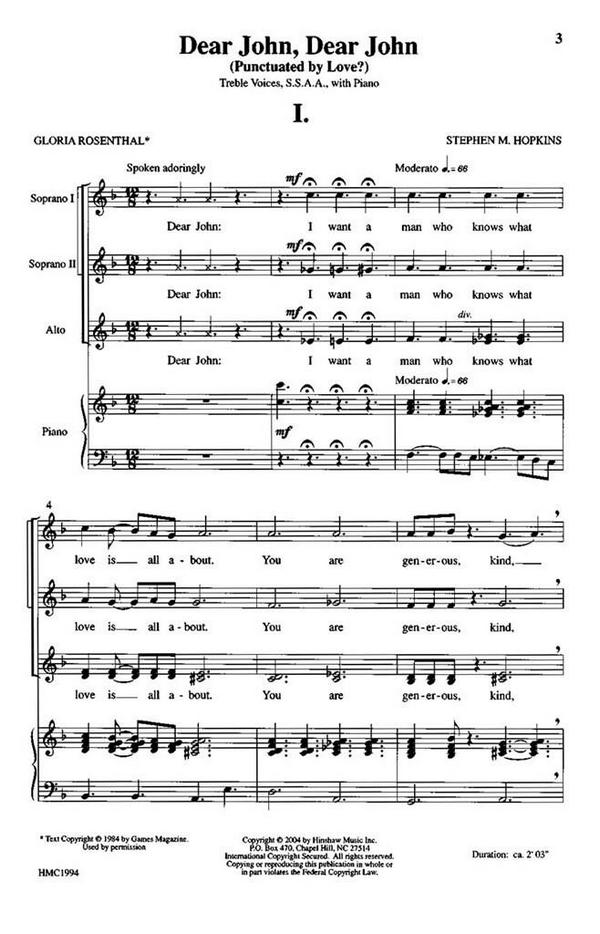 Steve Hopkins, Dear John, Dear John