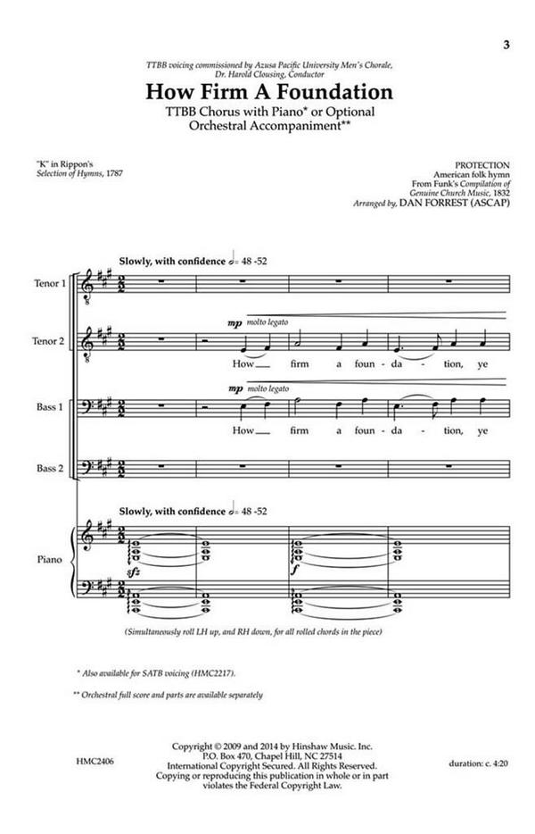 How Firm A Foundation (TTBB)