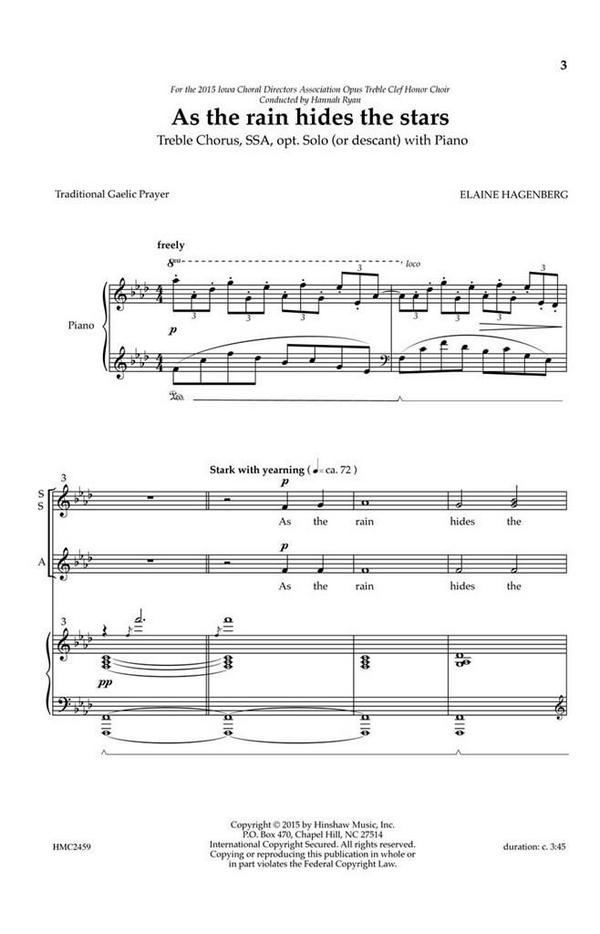 Elaine Hagenberg, As The Rain Hides The Stars