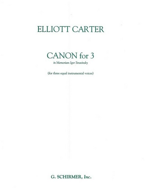Canon for 3 (in Memoriam Igor Stravinsky)