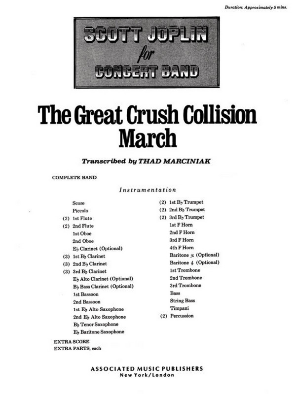 Scott Joplin, Great Crush Collision