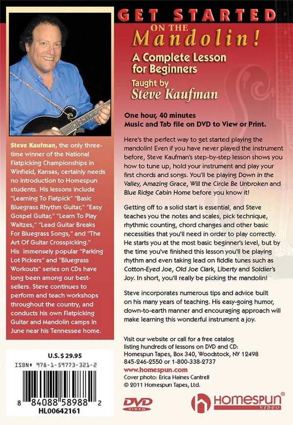 Steve Kaufman, Get Started on the Mandolin!