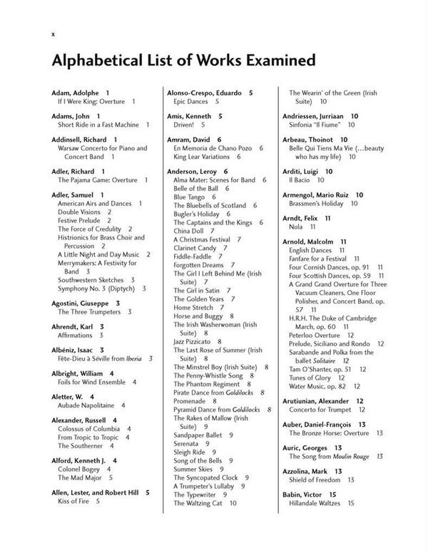 Percussion Assignments for Band and Wind Ensemble