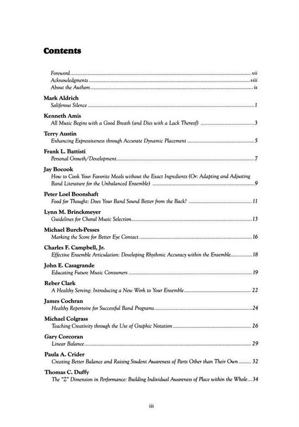 The Music Director's Cookbook