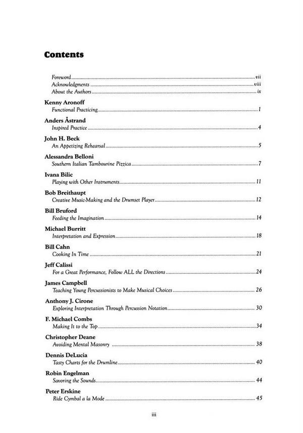 The Drum and Percussion Cookbook