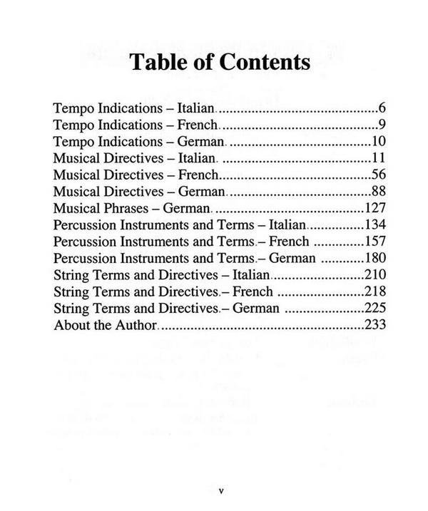 Cirone's Pocket Dictionary of Foreign Musical Term