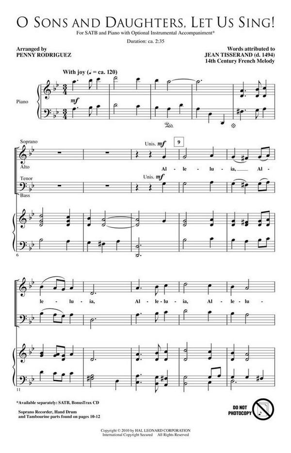 Traditional, O Sons and Daughters, Let Us Sing!