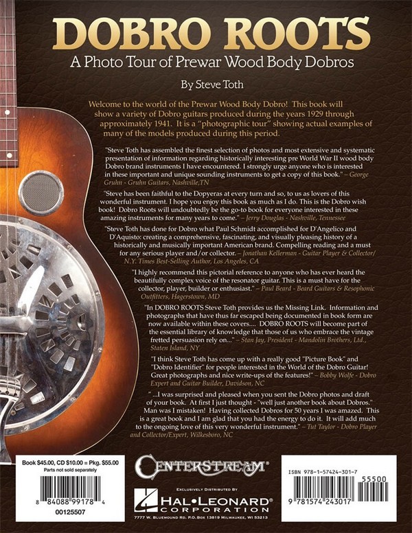 Dobro Roots (+CD): a Photo Tour of Prewar Wood Body Dobros