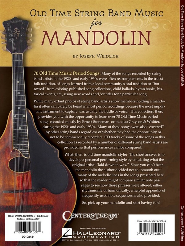 Old Time String Band Music for Mandolin