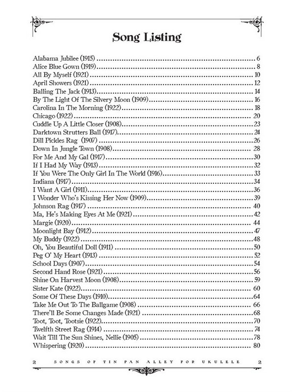 The Songs of Tin Pan Alley for Ukulele