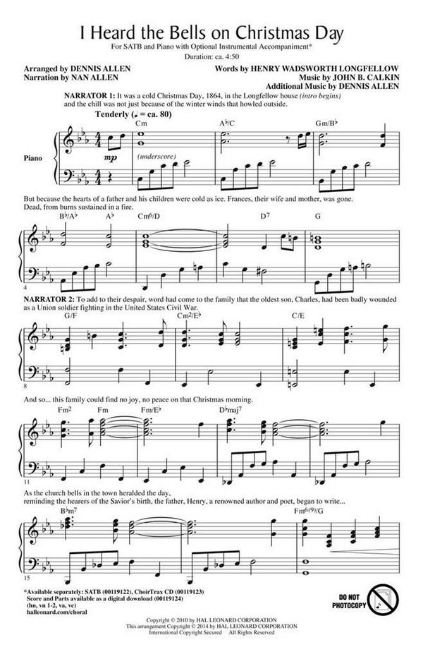 Dennis Allen_John Baptiste Calkin, I Heard the Bells on Christmas Day