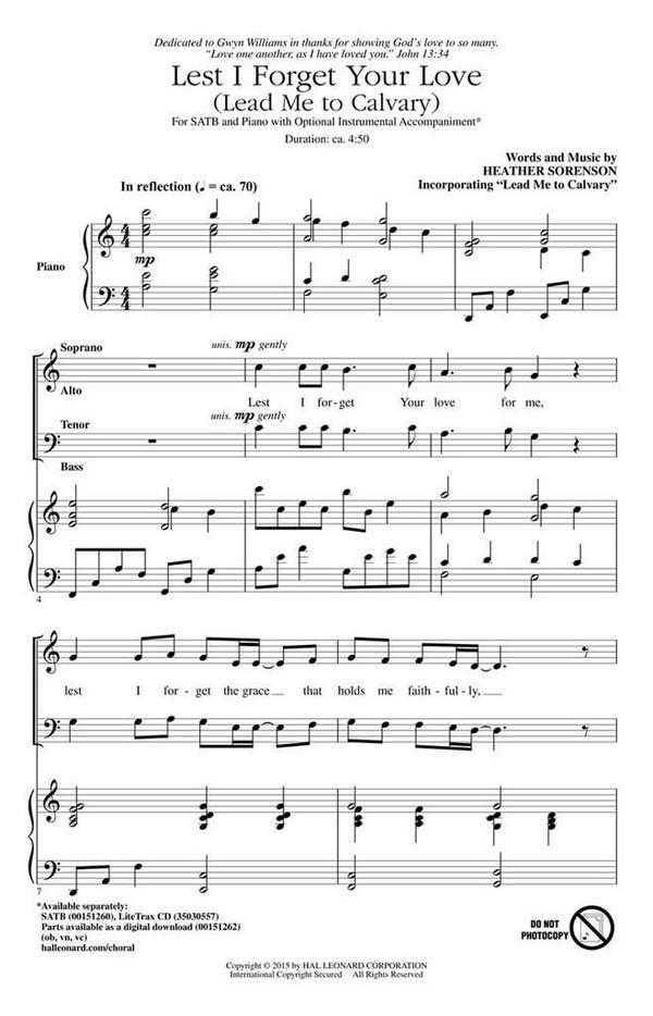 Heather Sorenson, Lest I Forget Your Love