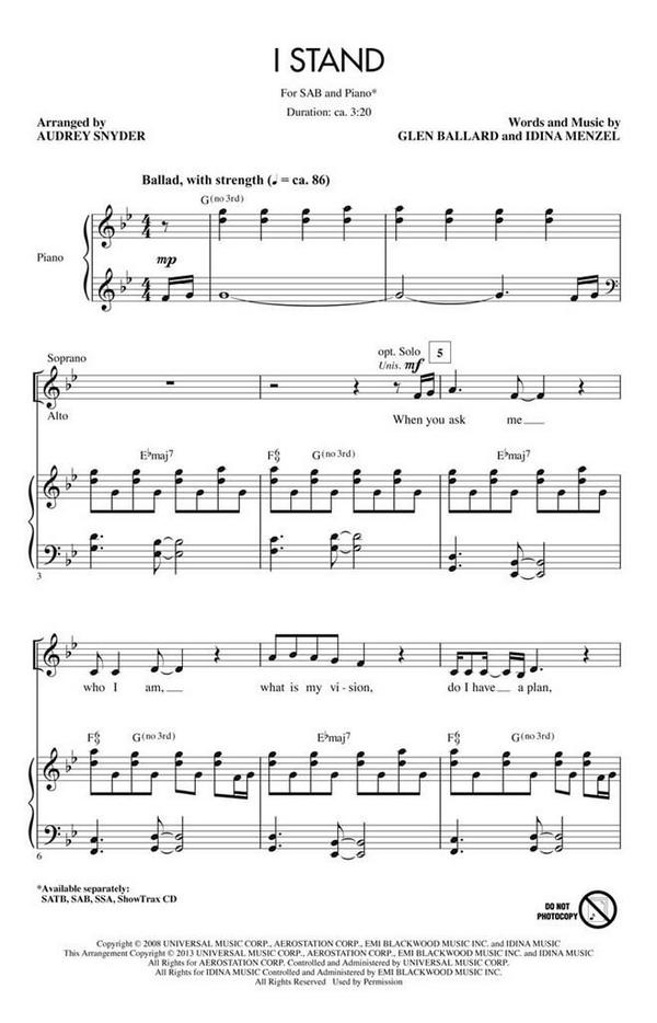 Glen Ballard_Idina Menzel, I Stand