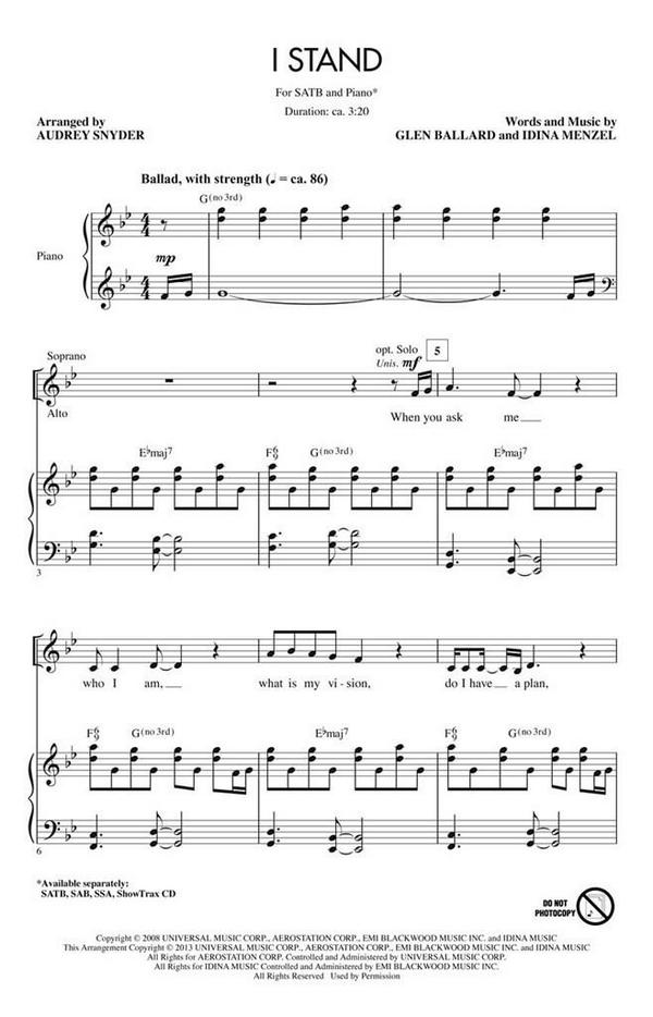 Glen Ballard_Idina Menzel, I Stand