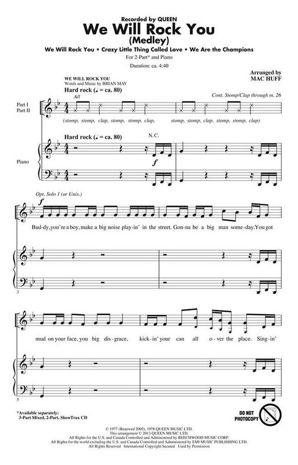 We will rock You (Medley)