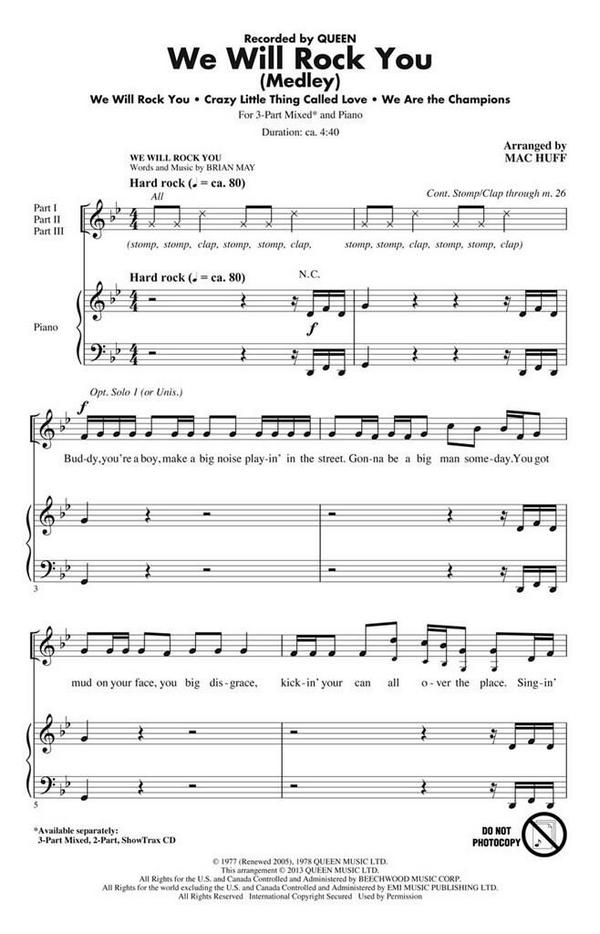 We will rock You (Medley)