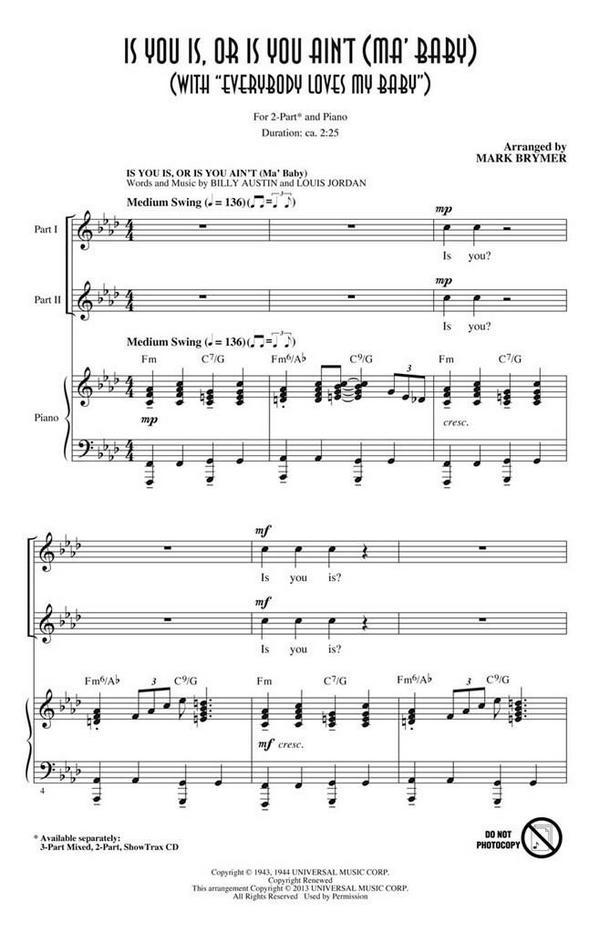 Is You is, or is You ain't (Ma' Baby)