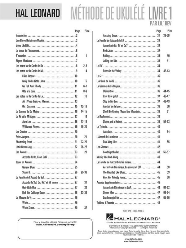 Hal Leonard Méthode de Ukulélé Livre 1 (Online Audio)
