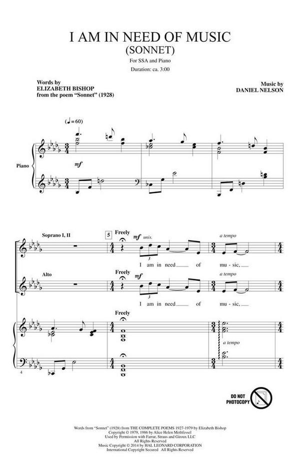 Daniel Nelson, I Am in Need of Music