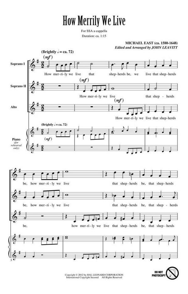 Michael East, How Merrily We Live