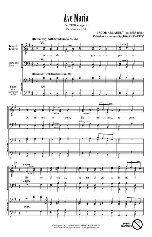 Jacob Arcadelt, Ave Maria