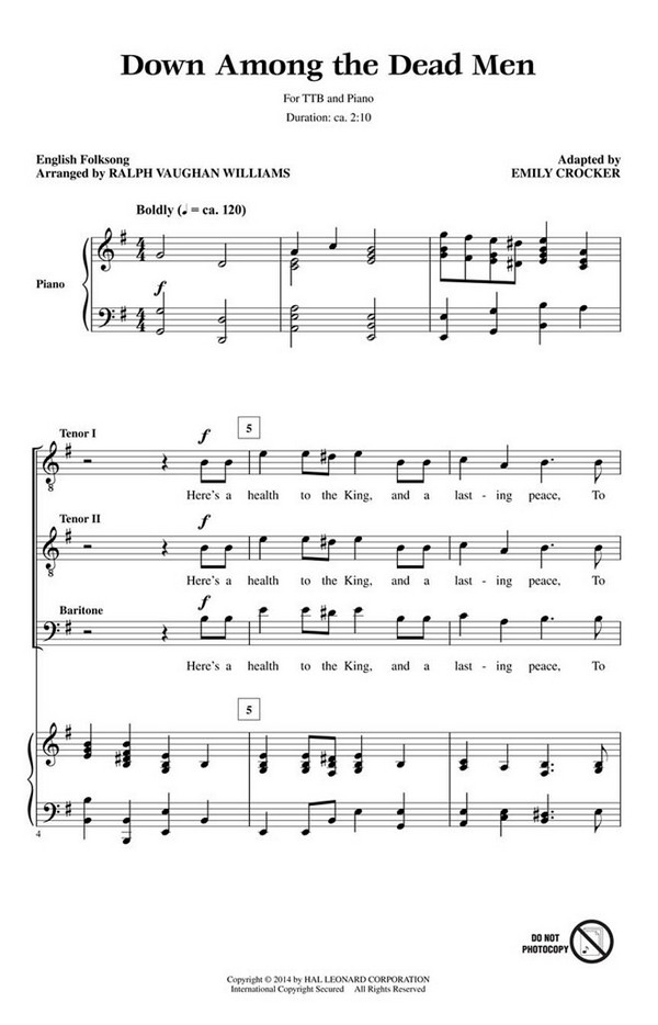 Ralph Vaughan Williams, Down Among the Dead Men